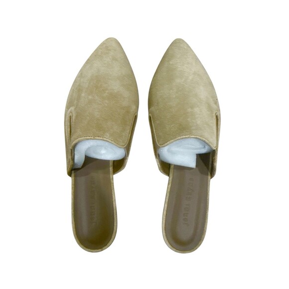 Jenni Kayne Laurel Suede Mule Flats Taupe EU 39 US 8-8.5 Luxury Pointed Toe New - Picture 2 of 11